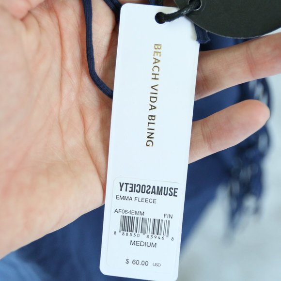 Amuse Society Emma Fleece Fringe Sleeve Sweatshirt - Picture 7 of 14